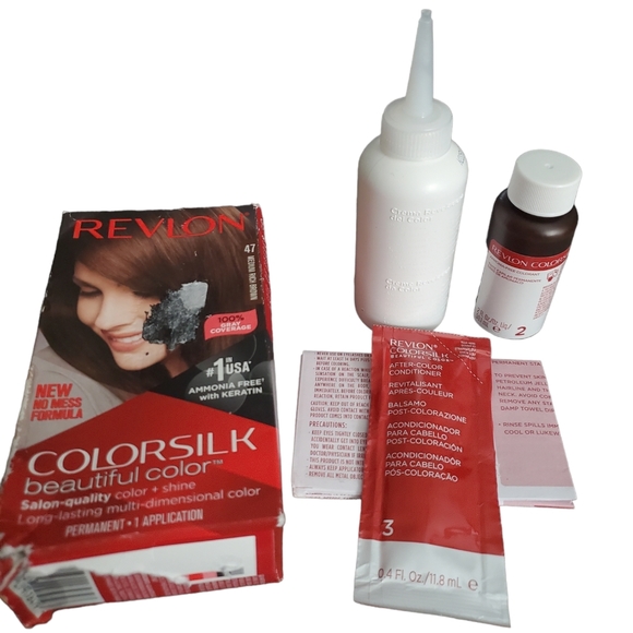 Revlon Boxed Hair Dye Color 47 Medium Rich Brown - Picture 2 of 4